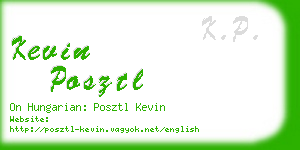 kevin posztl business card